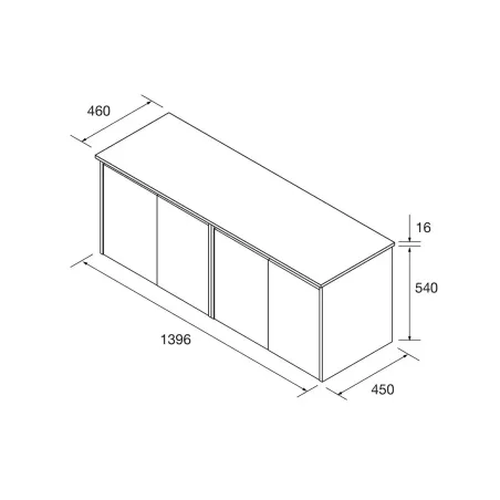 MUEBLE DE BAÑO NOJA 4 PUERTAS SALGAR 140 CM