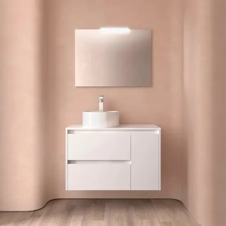 MUEBLE DE BAÑO NOJA 2 CAJONES 1 PUERTA PARA LAVABO SOBREMUEBLE SALGAR