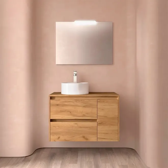 MUEBLE DE BAÑO NOJA 2 CAJONES 1 PUERTA PARA LAVABO SOBREMUEBLE SALGAR