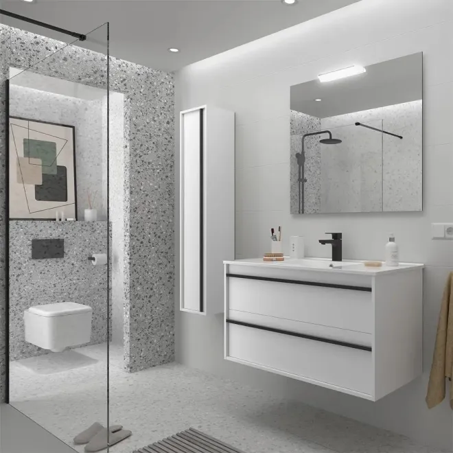 CONJUNTO MUEBLE DE BAÑO ATTILA 2 CAJONES SALGAR
