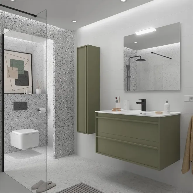 CONJUNTO MUEBLE DE BAÑO ATTILA 2 CAJONES SALGAR