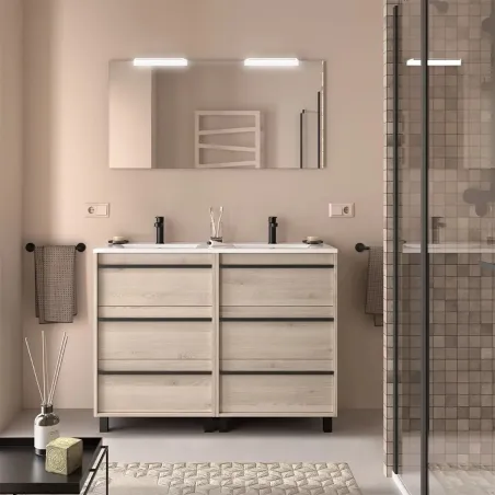 CONJUNTO MUEBLE DE BAÑO ATTILA 6 CAJONES SALGAR
