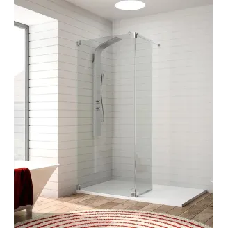 MAMPARA DUCHA FIJA + ABATIBLE A MEDIDA FRESH KASSANDRA