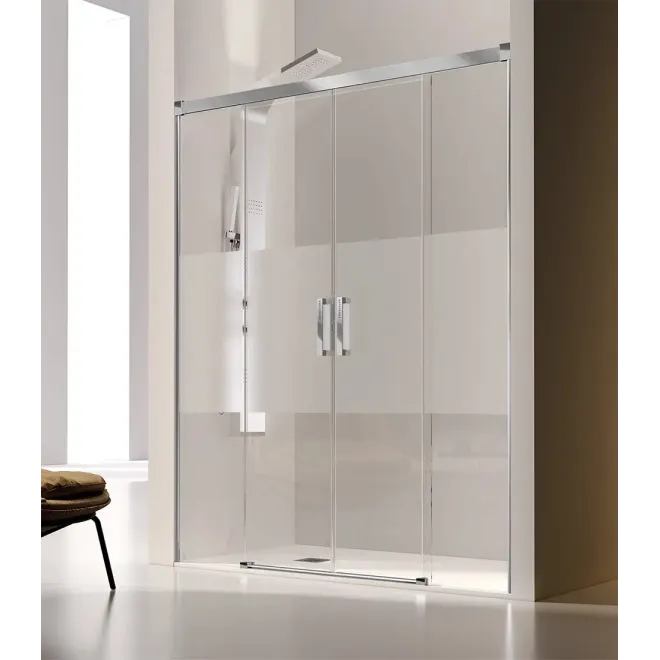 MAMPARA DUCHA FRONTAL CORREDERA 4 HOJAS GLASE KASSANDRA