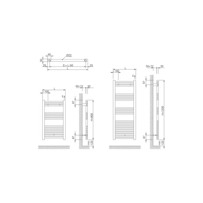 PLANO TOALLERO ELECTRICO ZETA T PARIS CICSA