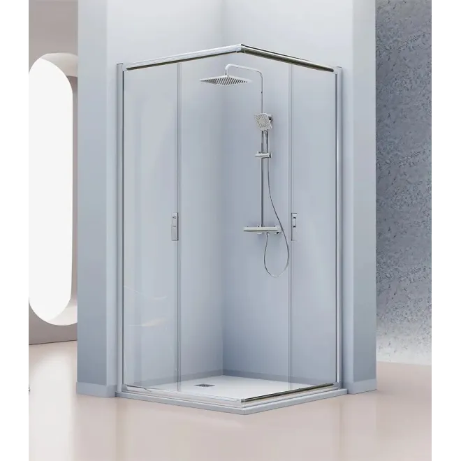 MAMPARA DUCHA ANGULAR CORREDERA 4 HOJAS SIENA KASSANDRA
