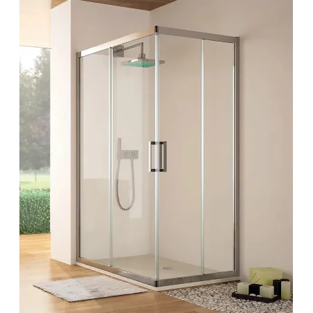 MAMPARA DUCHA ANGULAR CORREDERA S300 4 HOJAS KASSANDRA