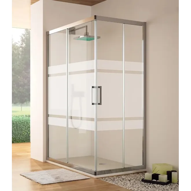 MAMPARA DUCHA ANGULAR CORREDERA S300 4 HOJAS KASSANDRA