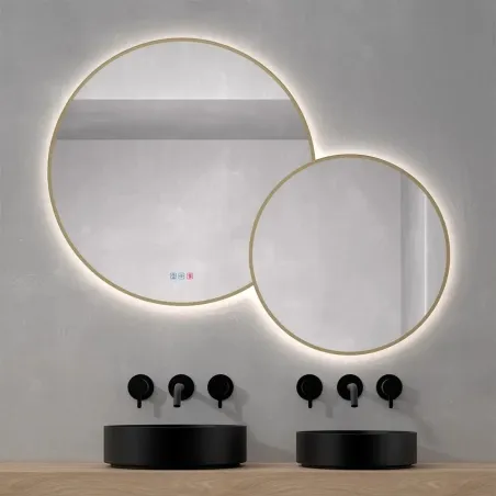 ESPEJO DE BAÑO CON LUZ LED BRASILIA REDONDO DYLED