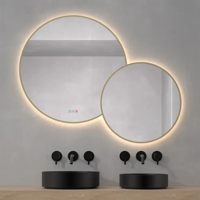 ESPEJO DE BAÑO CON LUZ LED BRASILIA REDONDO DYLED