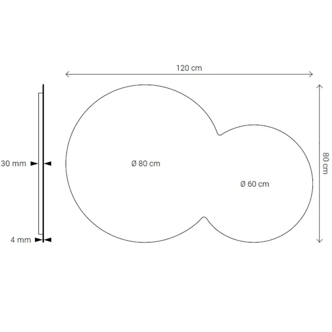 PLANO ESPEJO DE BAÑO CON LUZ LED CINTRA REDONDO DYLED