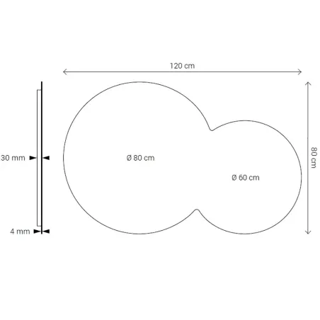 PLANO ESPEJO DE BAÑO CON LUZ LED CINTRA REDONDO DYLED
