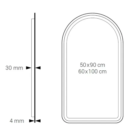 PLANO ESPEJO DE BAÑO CON LUZ LED ACUEDUCTO CAPILLA DYLED