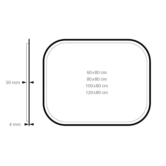 PLANO ESPEJO DE BAÑO CON LUZ LED SALAMANCA DYLED