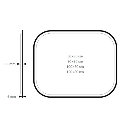 PLANO ESPEJO DE BAÑO CON LUZ LED SALAMANCA DYLED