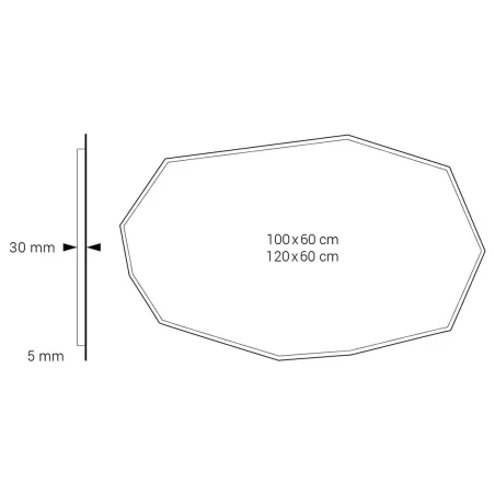 PLANO ESPEJO DE BAÑO CON LUZ LED GAUDI DYLED