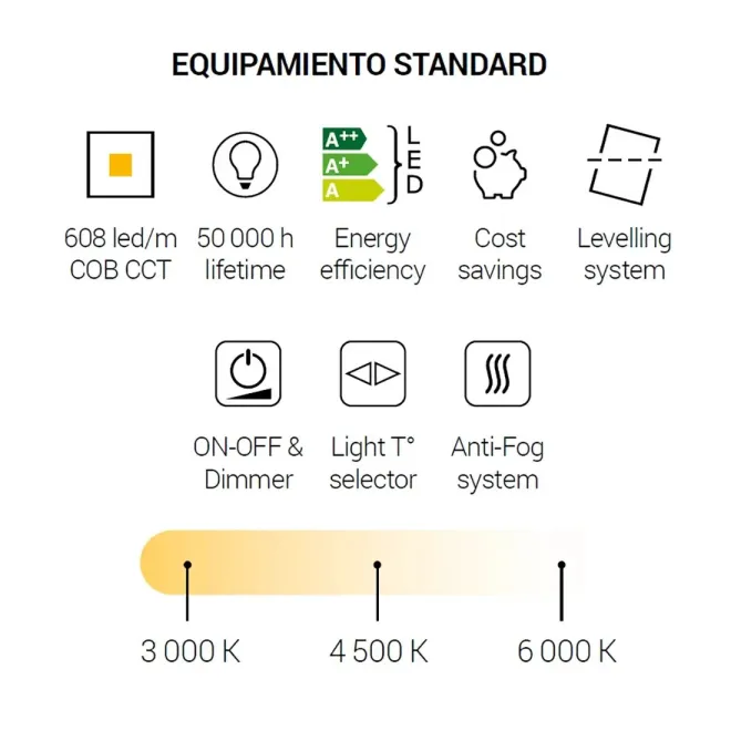 FICHA ESPEJO DE BAÑO CON LUZ LED MUDEJAR DYLED