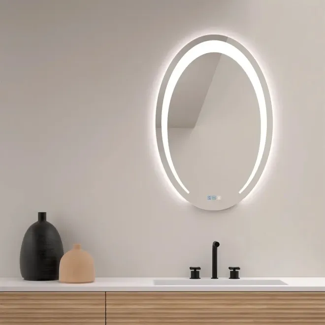ESPEJO DE BAÑO CON LUZ LED SUSO OVALADO DYLED