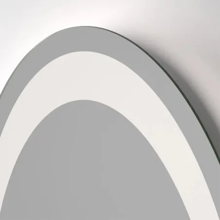 DETALLE ESPEJO DE BAÑO CON LUZ LED SUSO OVALADO DYLED