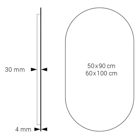PLANO ESPEJO DE BAÑO CON LUZ LED MODENA DYLED