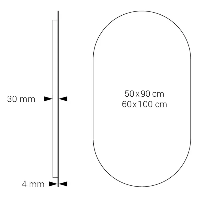 PLANO ESPEJO DE BAÑO CON LUZ LED SEGOVIA DYLED