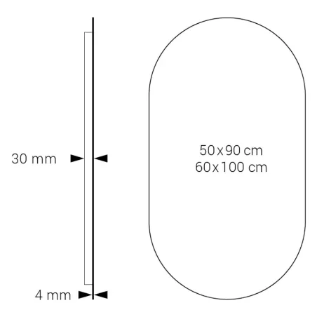 PLANO ESPEJO DE BAÑO CON LUZ LED SEGOVIA DYLED