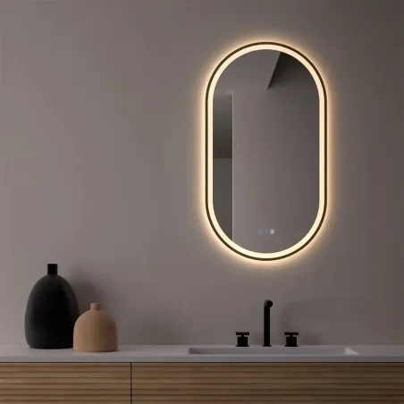 ESPEJO DE BAÑO CON LUZ LED BURDEOS DYLED