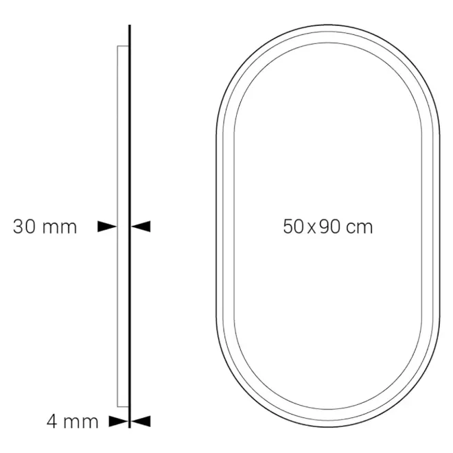 PLANO ESPEJO DE BAÑO CON LUZ LED UBEDA DYLED