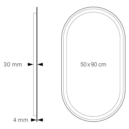 PLANO ESPEJO DE BAÑO CON LUZ LED UBEDA DYLED