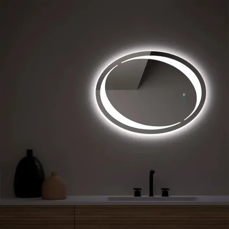 ESPEJO DE BAÑO CON LUZ LED BURGOS OVALADO DYLED
