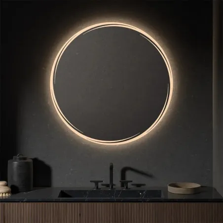 ESPEJO DE BAÑO CON LUZ LED AQUILEA REDONDO DYLED