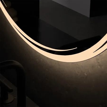 DETALLE ESPEJO DE BAÑO CON LUZ LED AQUILEA REDONDO DYLED