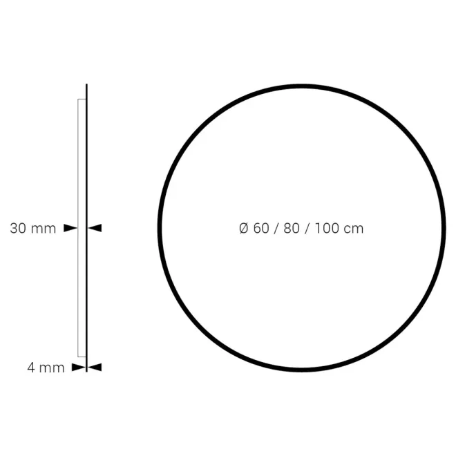 PLANO ESPEJO DE BAÑO CON LUZ LED BAEZA REDONDO DYLED