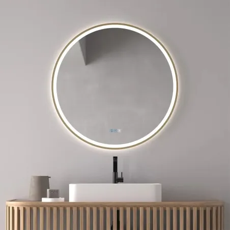 ESPEJO DE BAÑO CON LUZ LED PRAGA REDONDO DYLED