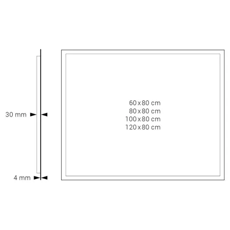 PLANO ESPEJO DE BAÑO CON LUZ LED AVILA DYLED
