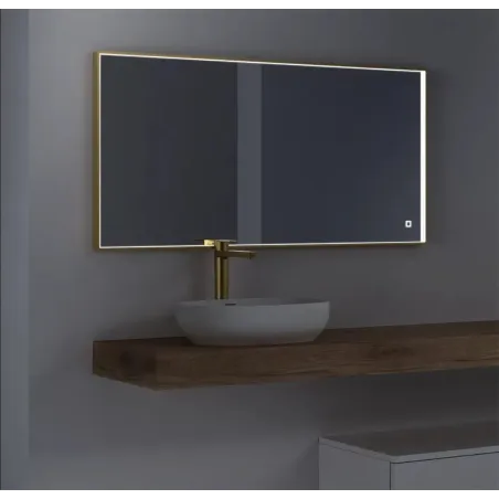 ESPEJO DE BAÑO CON LUZ LED BLOCK MARCO ALUMINIO TORVISCO