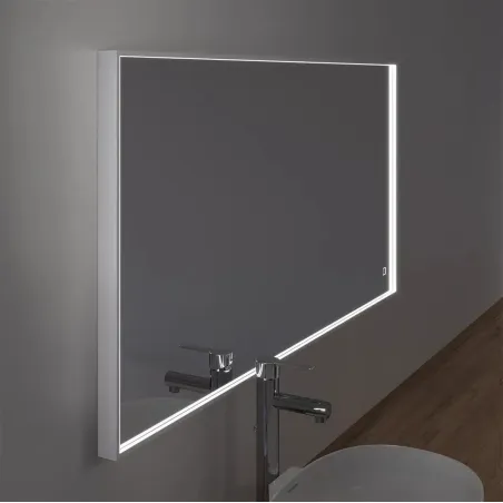 ESPEJO DE BAÑO CON LUZ LED BLOCK MARCO ALUMINIO TORVISCO