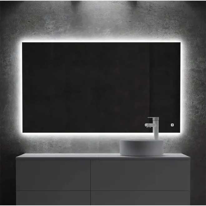 ESPEJO DE BAÑO CON LUZ LED VEGAS MARCO ALUMINIO TORVISCO