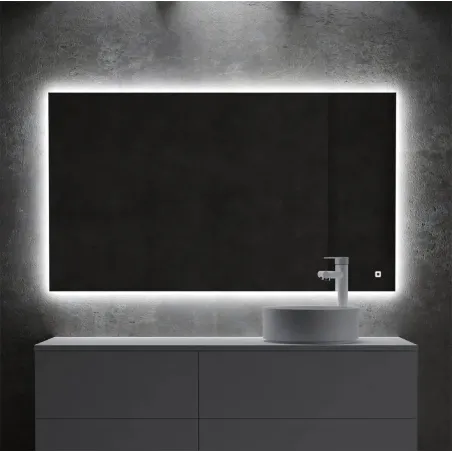 ESPEJO DE BAÑO CON LUZ LED VEGAS MARCO ALUMINIO TORVISCO