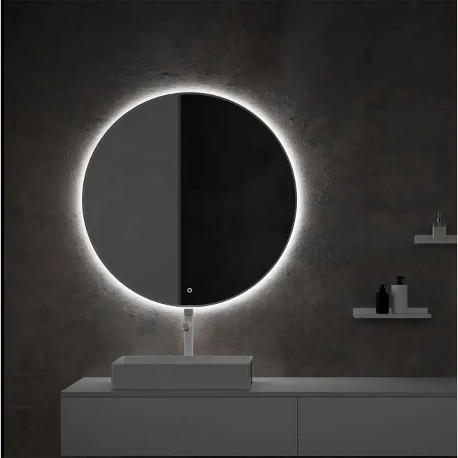 ESPEJO DE BAÑO CON LUZ LED LUKE MARCO ALUMINIO TORVISCO
