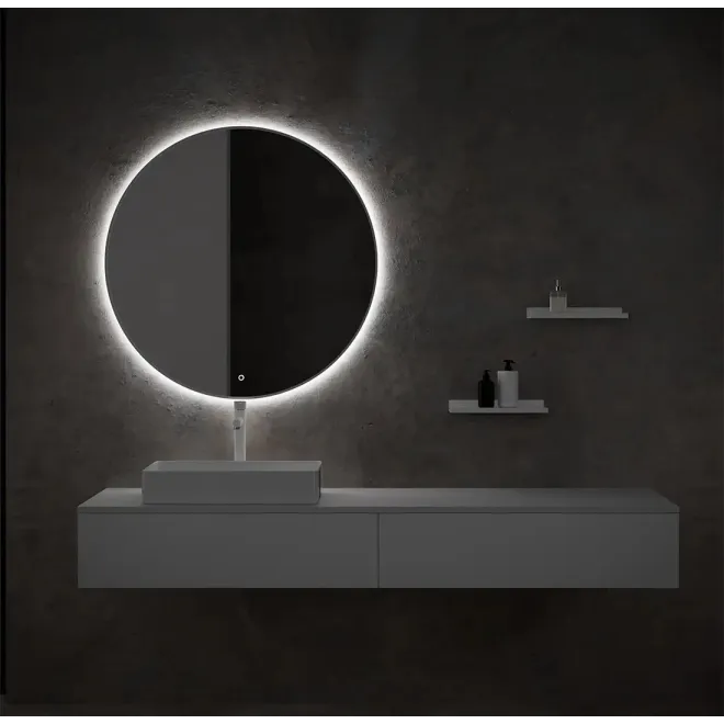 ESPEJO DE BAÑO CON LUZ LED LUKE MARCO ALUMINIO TORVISCO