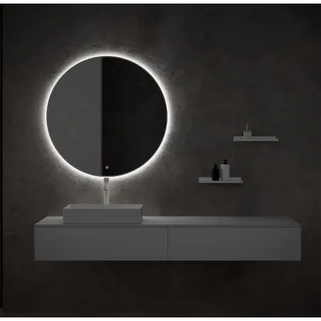 ESPEJO DE BAÑO CON LUZ LED LUKE MARCO ALUMINIO TORVISCO
