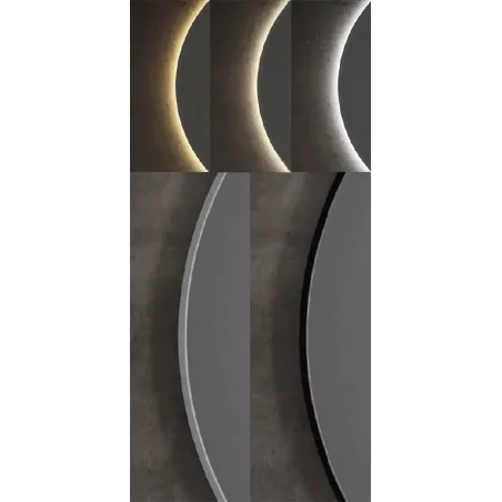 DETALLE ESPEJO DE BAÑO CON LUZ LED LUKE MARCO ALUMINIO TORVISCO