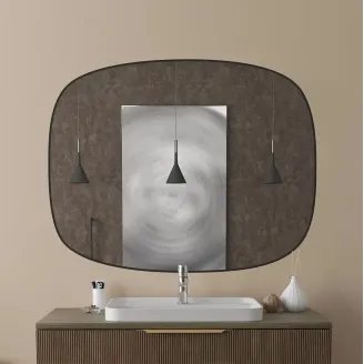 ESPEJO DE BAÑO ELIPSE NEGRO TORVISCO