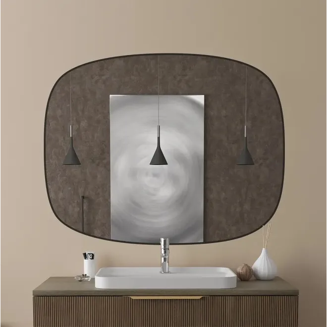 ESPEJO DE BAÑO ELIPSE NEGRO TORVISCO