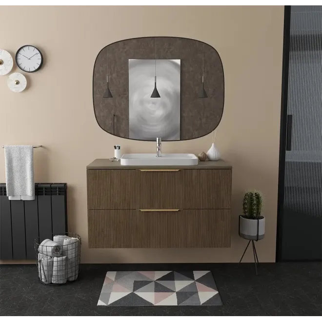 ESPEJO DE BAÑO ELIPSE NEGRO TORVISCO