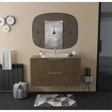 ESPEJO DE BAÑO ELIPSE NEGRO TORVISCO