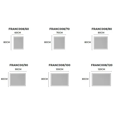 MEDIDAS ESPEJO BAÑO LUZ LED FRANCIA LEDIMEX