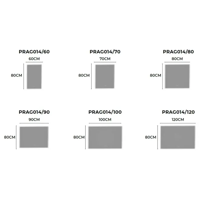 MEDIDAS ESPEJO BAÑO LUZ LED PRAGA LEDIMEX