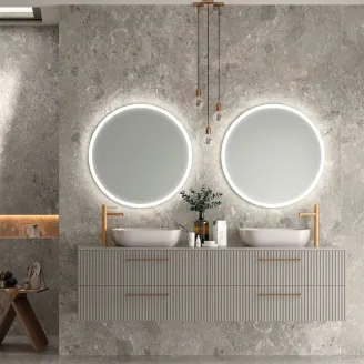 ESPEJO BAÑO LUZ LED BELGICA REDONDO LEDIMEX